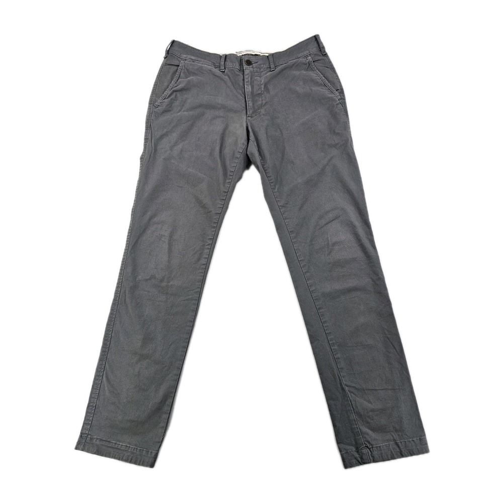 Abercrombie & Fitch Men's Langdon Slim Pants 31x32 Gray Stretch Tapered Skinny